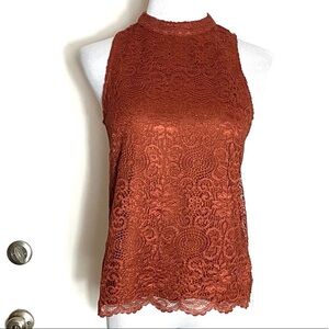 Lace Mock Neck Top